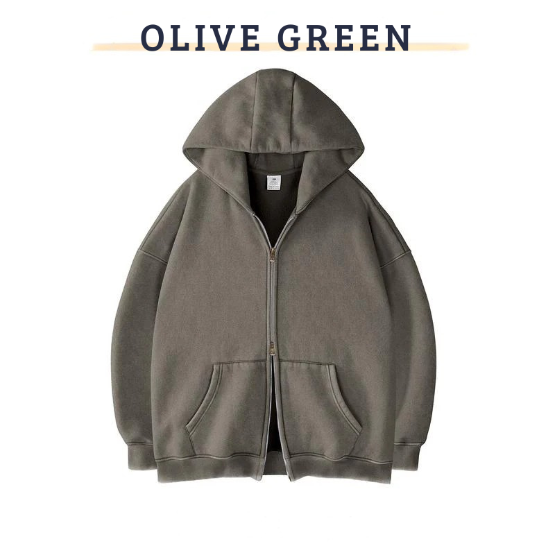 RIXZO™️ Premium Unisex Oversized zip up hoodie