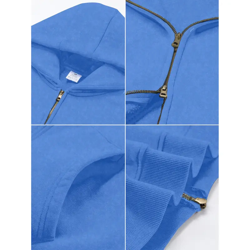 RIXZO™️ Premium Unisex Oversized zip up hoodie