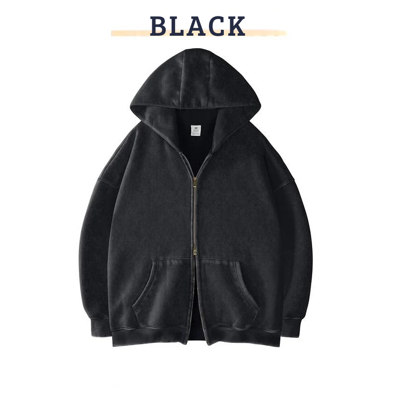 RIXZO™️ Premium Unisex Oversized zip up hoodie